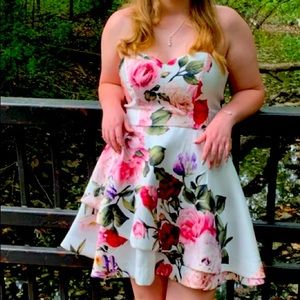 Floral homecoming dress